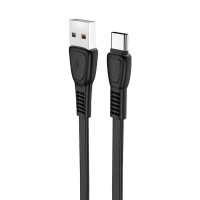 Кабель HOCO Type-C TPE Flat Noah X40 |1м, 2.4A| (чорний)